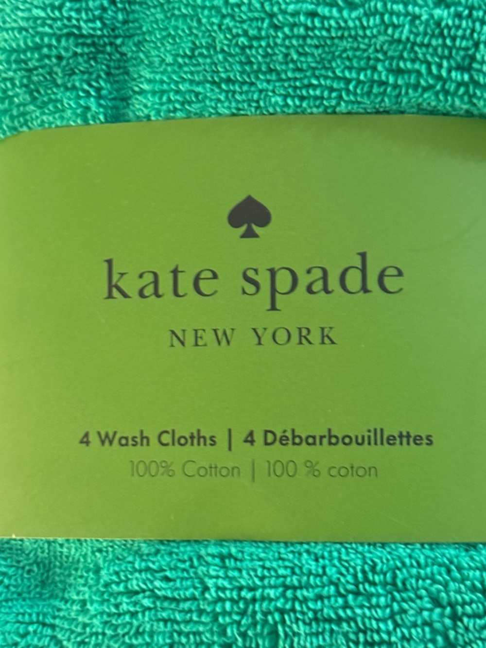 kate spade Bright Green Wash Cloth Set - Picture 8 of 10